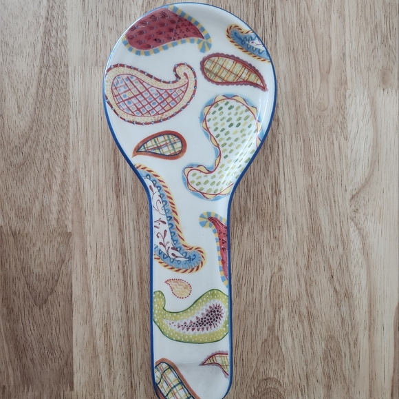 Mackenzie-Childs Carnaby Ceramic Spoon Rest - Picture 4 of 4